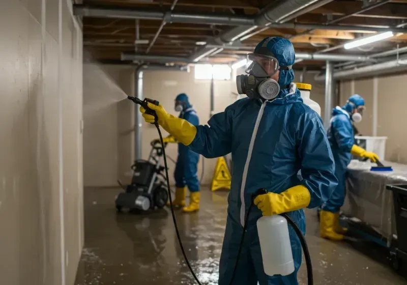 Basement Sanitization and Antimicrobial Treatment process in Blaine County, MT